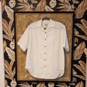 Vintage Banana Republic White Button-Down Shirt for Men